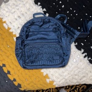 LUG mini orbit shimmery navy mini backpack purse